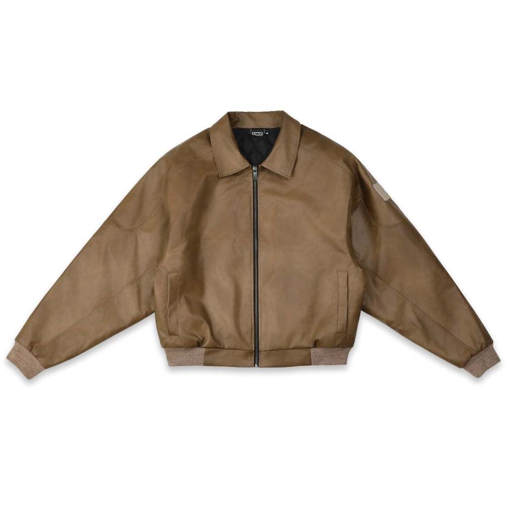 ÁO S.W.E EAZY LEATHER BOMBER - BROWN