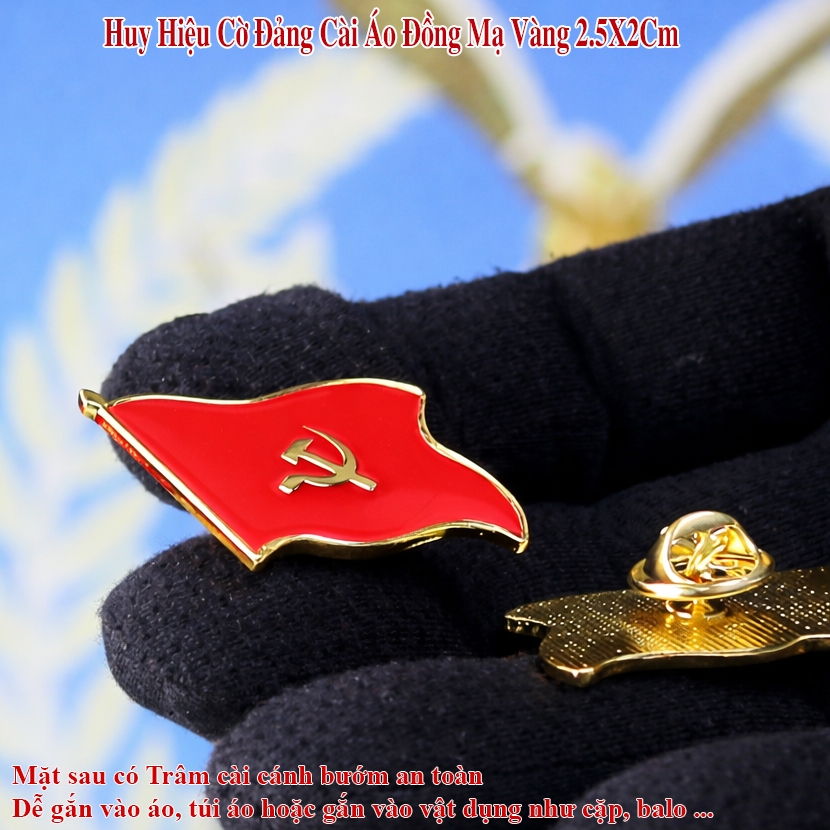 Huy Hiệu Cài Áo Lá Cờ Việt Nam - Phụ Kiện Cài Áo Vest Đại Biểu, Quà Tặng Đối Tác (Đồng In UV)