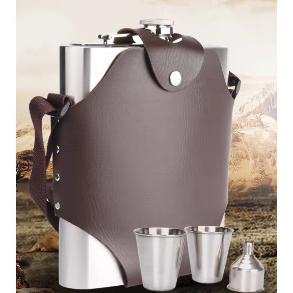 Bình Đựng Rượu Inox 304 loại Dày Dặn, Cao cấp Loại 1, Bình inox đựng rươu Hip Flask 2 lít