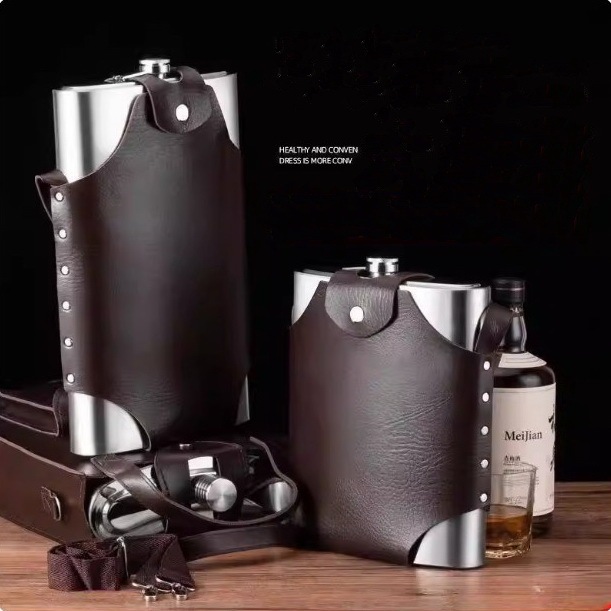 Bình Đựng Rượu Inox 304 loại Dày Dặn, Cao cấp Loại 1, Bình inox đựng rươu Hip Flask 2 lít
