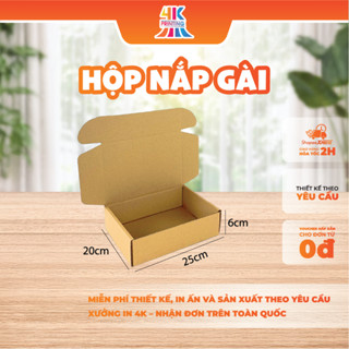 [ COMBO 5 ] Hộp Carton Nắp Gài Đóng Hàng, Mỹ Phẩm, Quà Tặng, Chất Liệu Cứng Cáp đủ kích thước_4K 4KPRINT