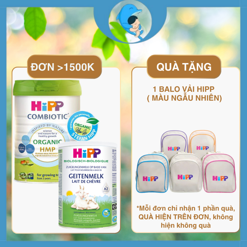 Sữa công thức HIPP Organic số 1,2,3 lon 350/400/800g Bò & Dê hỗ trợ phát triển toàn diện MECAHEO