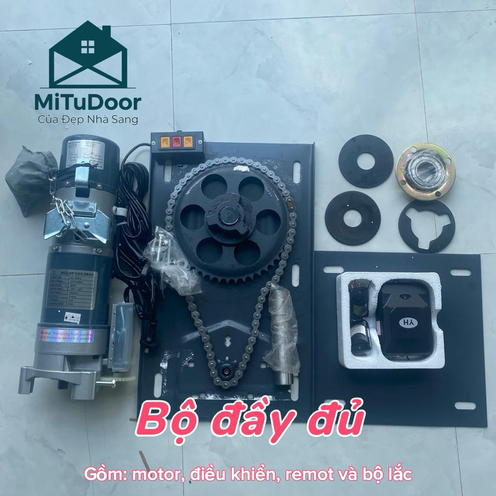 motor cửa cuốn YH Htech 400kg, đủ bộ