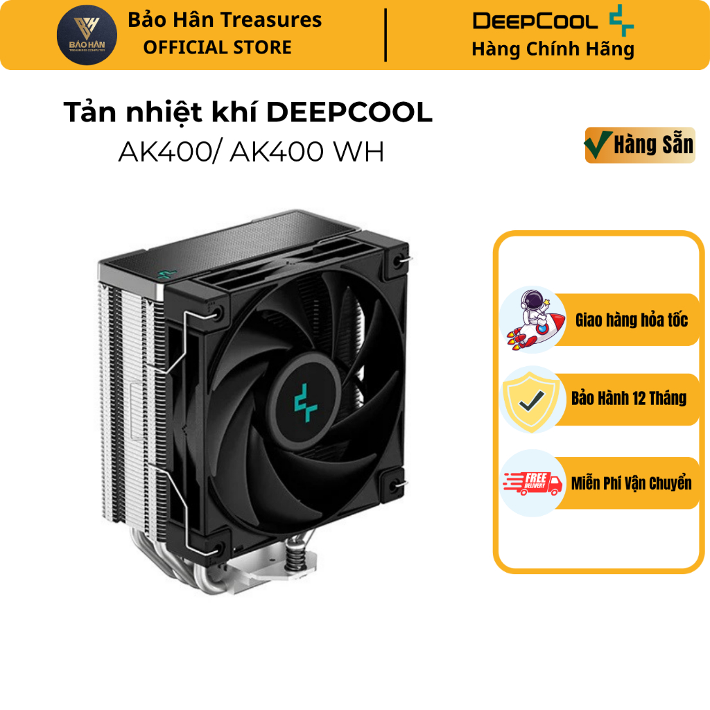 Tản nhiệt khí DEEPCOOL AK400 (Black)/ AK400 WH (White) - Hàng Chính Hãng
