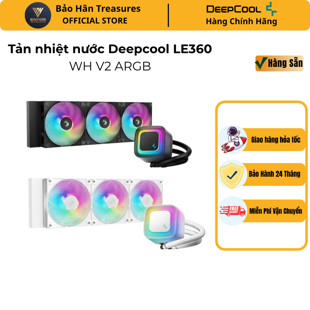 Tản nhiệt nước AIO Deepcool LE360 WH V2 ARGB - Hàng Chính Hãng