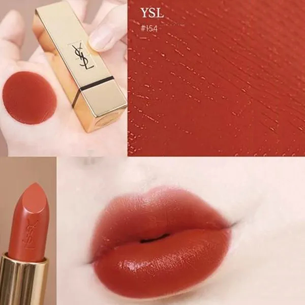Son Ysl Rouge 154 Orange Fatal Cam Đỏ