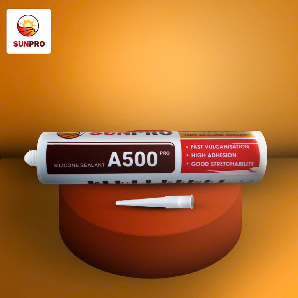 1 Chai Keo Silicon A500 SUNPRO (MÀU VÂN GỖ) - Dùng Dán Nhôm Kính, Trám Bê Tông, Dán Nội Thất…