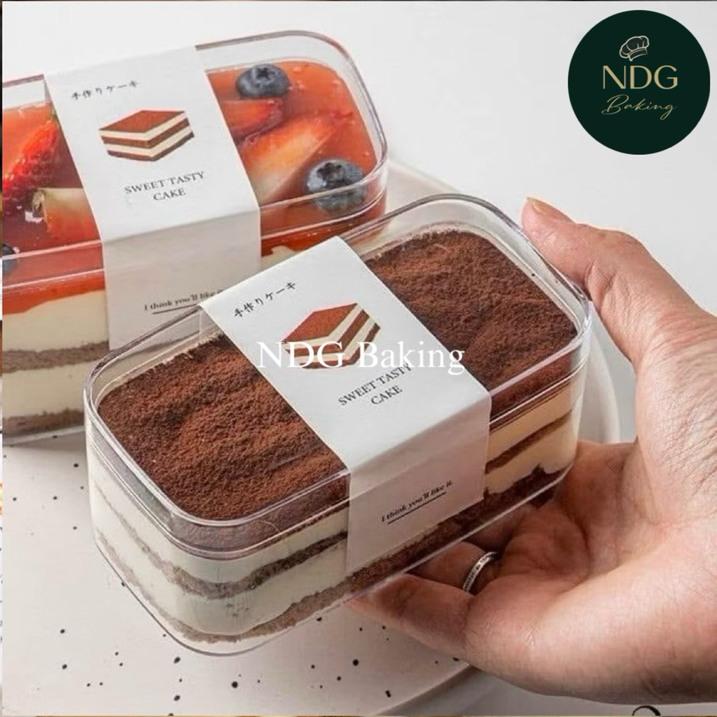 Set 5 Cốc Nhựa Mica 280ml Đựng Bánh Mousse, Tiramisu, Cookie, Panna Cotta, Rau câu [JL001]