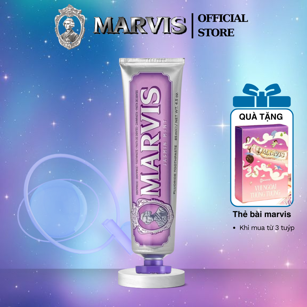 Kem Đánh Răng MARVIS Jasmin Mint 85ML - Hương Bạc Hà kết hợp hoa nhài nhẹ dịu  - Marvis Official