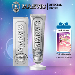 Kem Đánh Răng Marvis Whitening Mint 85ml – Hương Bạc Hà Mát Lạnh,Trắng Răng & Giảm Ố Vàng - MARVIS