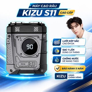 Máy Cạo Râu Cao Cấp Chính Hãng KIZU S11 Công Nghệ Nhật, Pin Siêu Khỏe, Lưỡi Kép Sắc Bén, An Toàn