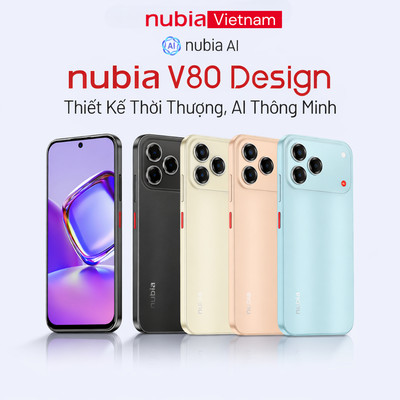Điện thoại di động Nubia V80 Design (4+4)GB/128GB I Màn hình 6.75" 120Hz I Độ sáng 1000nits I Hỗ trợ NFC | Bảo hành 18TH