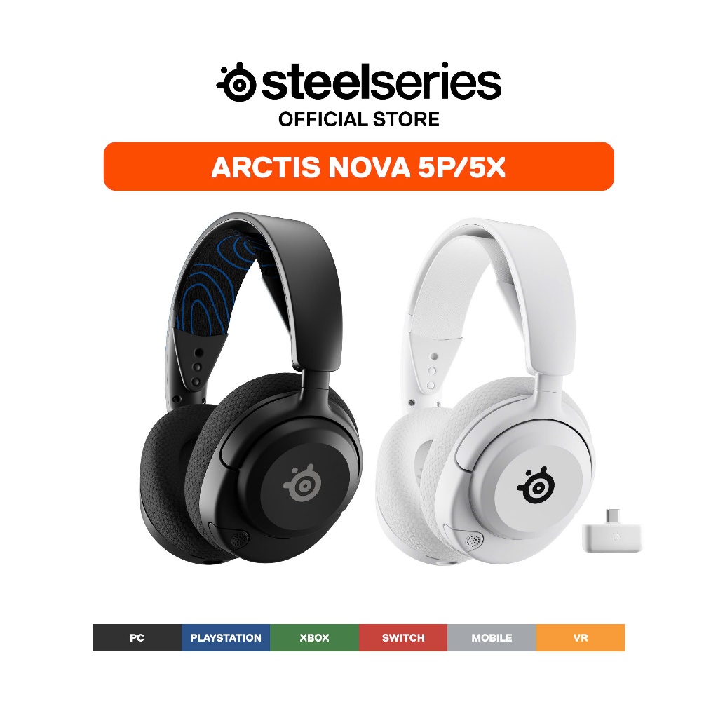 Tai nghe chụp tai gaming Steelseries Arctis Nova 5P/5X Kết nối Wireless Muti-platform cho PS & Xbox