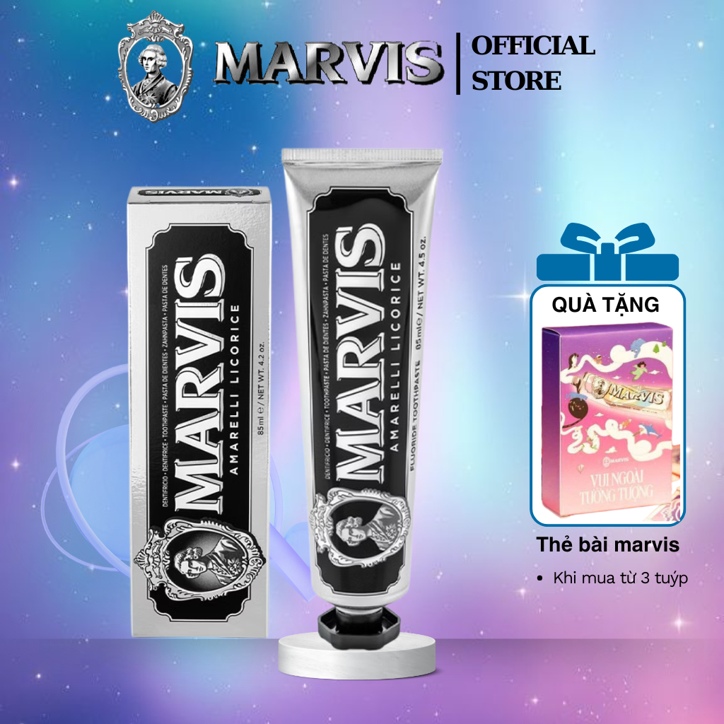 Kem Đánh Răng MARVIS Amarelli Licorice Mint 85ml - Marvis Chính Hãng