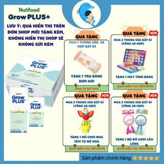 Sữa bột pha sẵn Grow plus đạm A2 Beta-Casein Giúp trẻ dễ tiêu hóa ,ít đầy hơi 110/180ml (24 hộp/thùng) MECAHEO