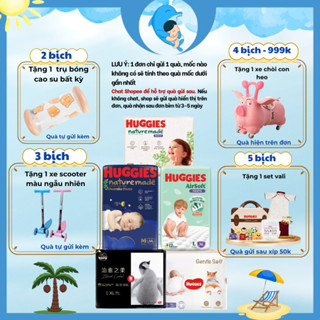 Tã/bỉm quần/ dán Huggies Platinum Nature Made NB60/S82/M64/L54/XL44/M58/L44/XL38/2XL26 cho bé từ 5 đến 17kg MECAHEO