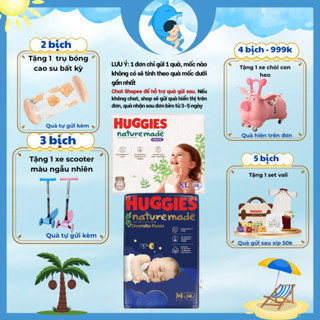 [SP có voucher Live X] Bỉm dán/quần Huggies Nature Made đủ size cho bé NB60/S82/M64/L54/XL44/M58/L44/XL38/2XL24 MECAHEO