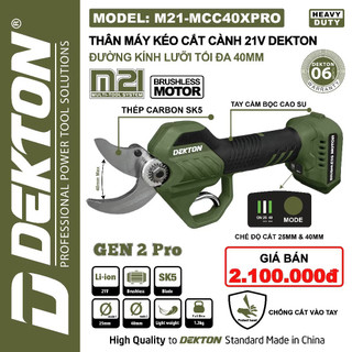 [✂️] Kéo Cắt Cành Pin Dekton MCC40XPRO/MCC28- Độ Mở Tối Đa 28-40mm - Chân Pin Phổ Thông