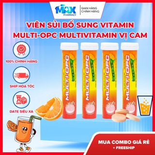 COMBO 10 TUÝP Viên Sủi Bổ Sung Vitamin MULTI-Opc Multivitamin vị cam Tuýp 20 viên - Maxpharmacy