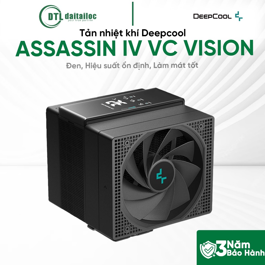 Tản nhiệt khí Deepcool ASSASSIN IV VC VISION Đen Làm mát tốt Hiệu suất ổn định | Chính Hãng | Bảo Hà