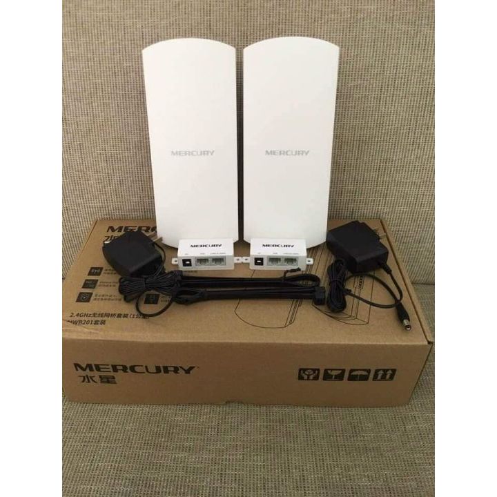 Bộ thu phát không dây, thang máy, wifi ngoài trời tầm xa 1km - Mercury MWB201