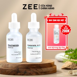 Bộ đôi dưỡng sáng trẻ hóa phục hồi da Niacinamide & Hyaluronic Acid Essence | ZEE ZEE skincare
