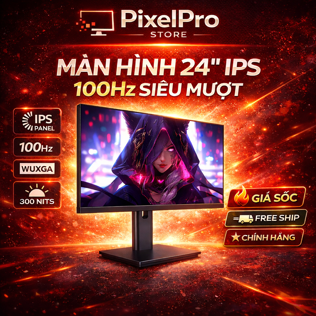 Màn Hình 24 Inch IPS 100Hz WUXGA 1920x1200 – Màn Hình Văn Phòng, Gaming Giá Rẻ - MÀN HÌNH AFD