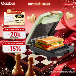 Máy kẹp sandwich Gaabor SM60M-WH01A  EH-M02A công suất 500W thiết kế chống dính nướng bánh mì, rán trứng