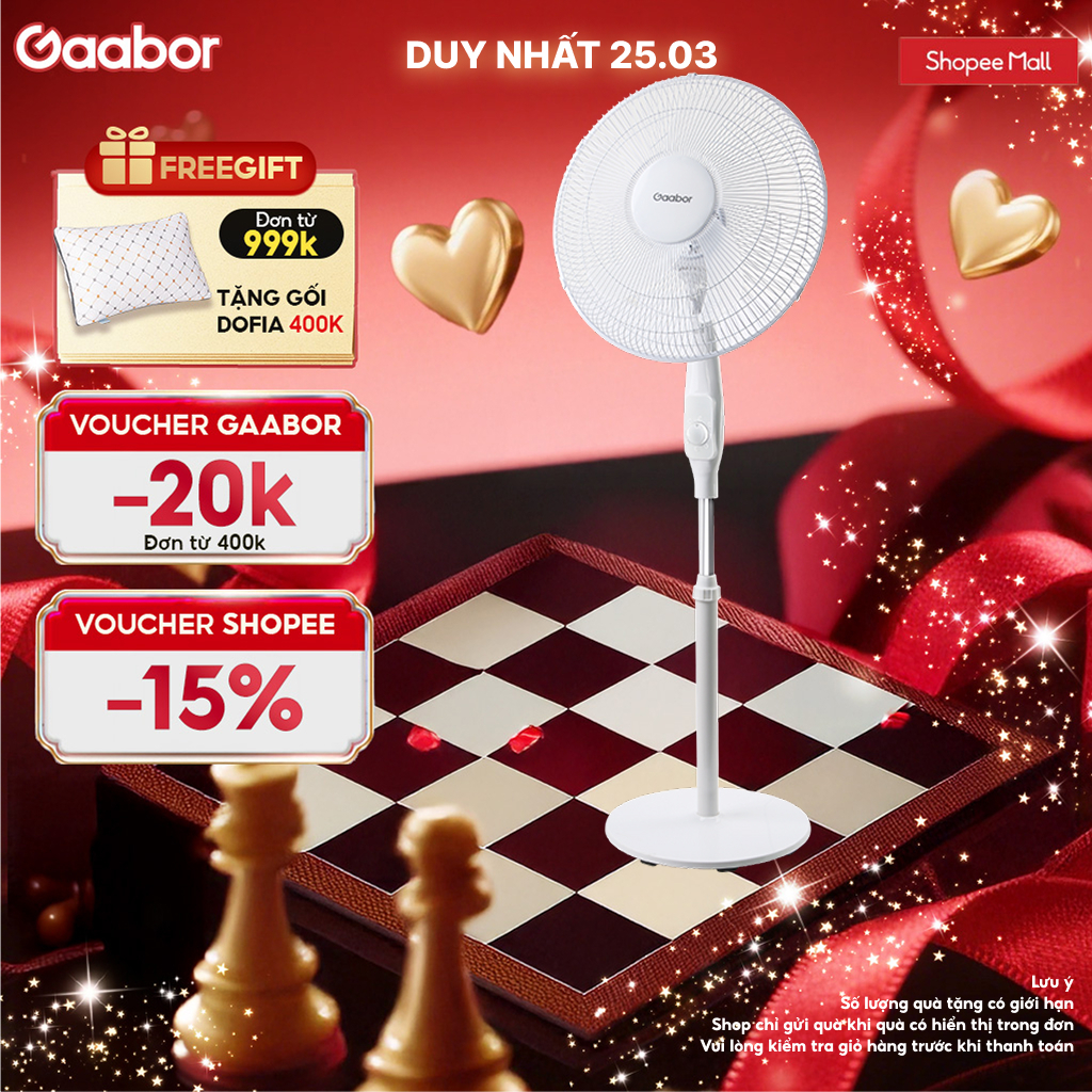 Quạt cầm tay mini GAABOR GFH-N75A / quạt đứng FM430M-WH05A