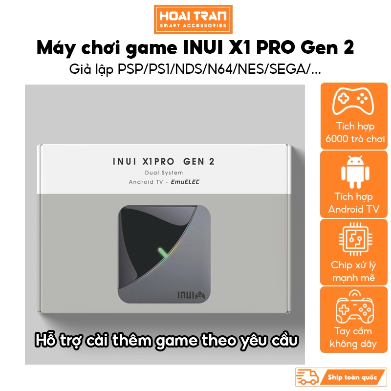 Máy chơi game INUI - X1 Pro Gen 2 có Android Box 4K HDMI - Hơn 50+ Hệ Giả Lập PSP/PS1/NEOGEO....