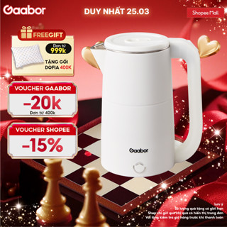 [Độc quyền Shopee] Ấm siêu tốc Gaabor EK20M-WH02A bình đun siêu tốc dung tích 2L công suất 1500W