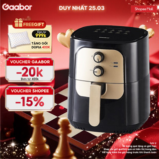 Nồi chiên không dầu GAABOR 6.5 lít AF65M-BK01A dung tích lớn, công suất mạnh 1400W nồi chiên đa năng