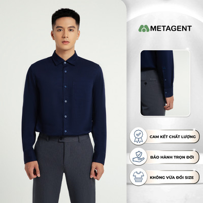 Áo sơ mi nam dáng regular fit Metagent MS 17E3569