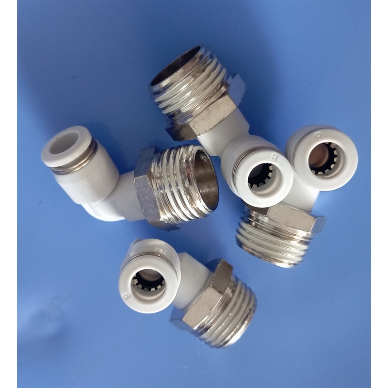 Đầu nối Góc khí nén PL8-04 Ren ngoài 1/2