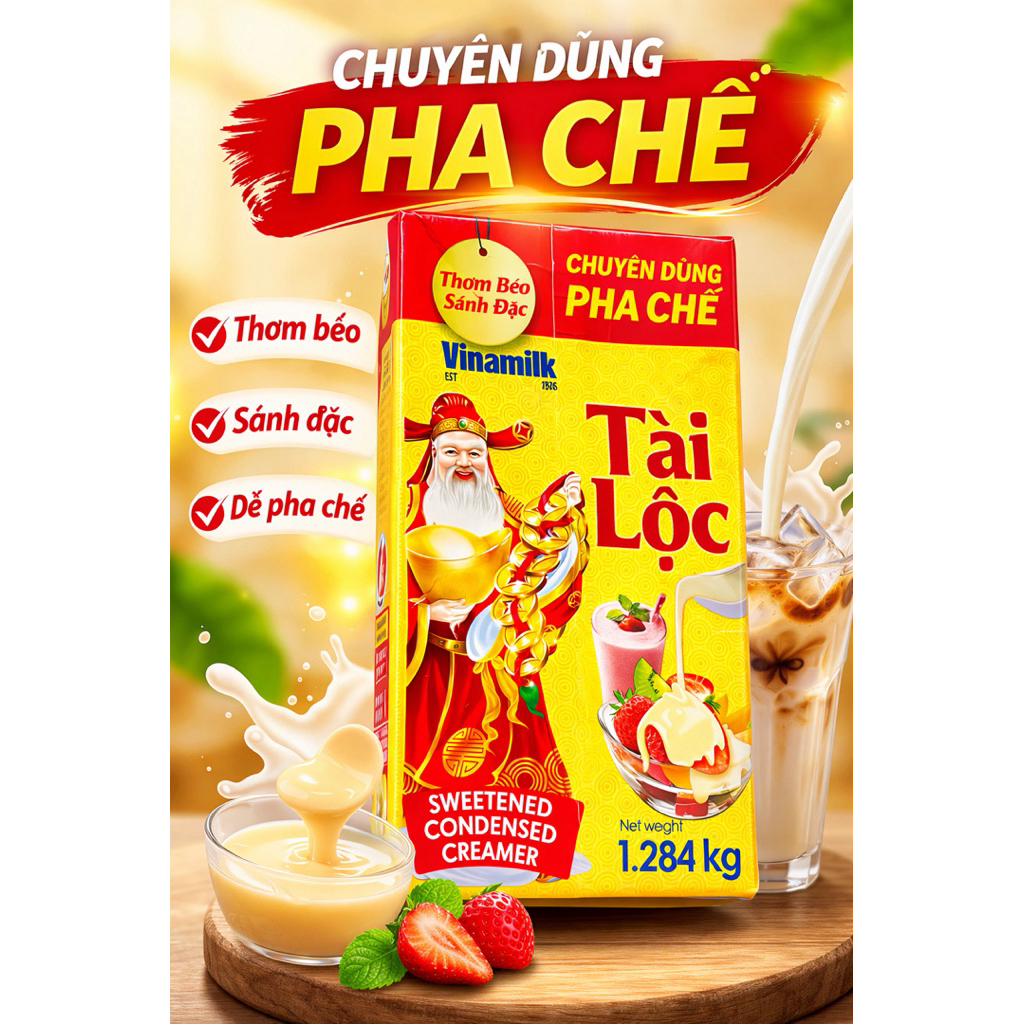 Combo 3 Sữa Tài Lộc 1284g chính hãng