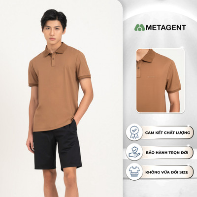 Áo polo nam in logo dáng Regular Fit Metagent MS 57E3627