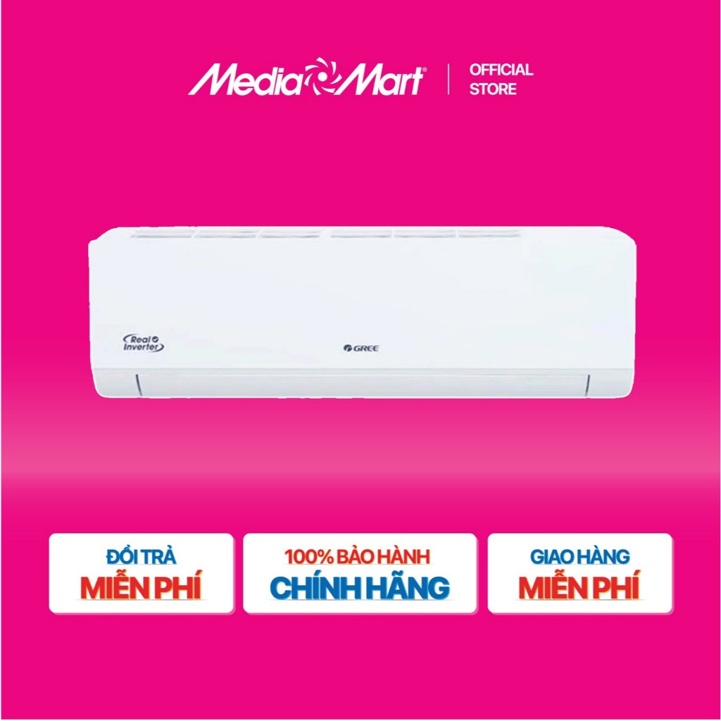 [MediaMart-FREESHIP] Điều hòa Gree 1.5HP - 12000Btu 1 Chiều Inverter BD12CI