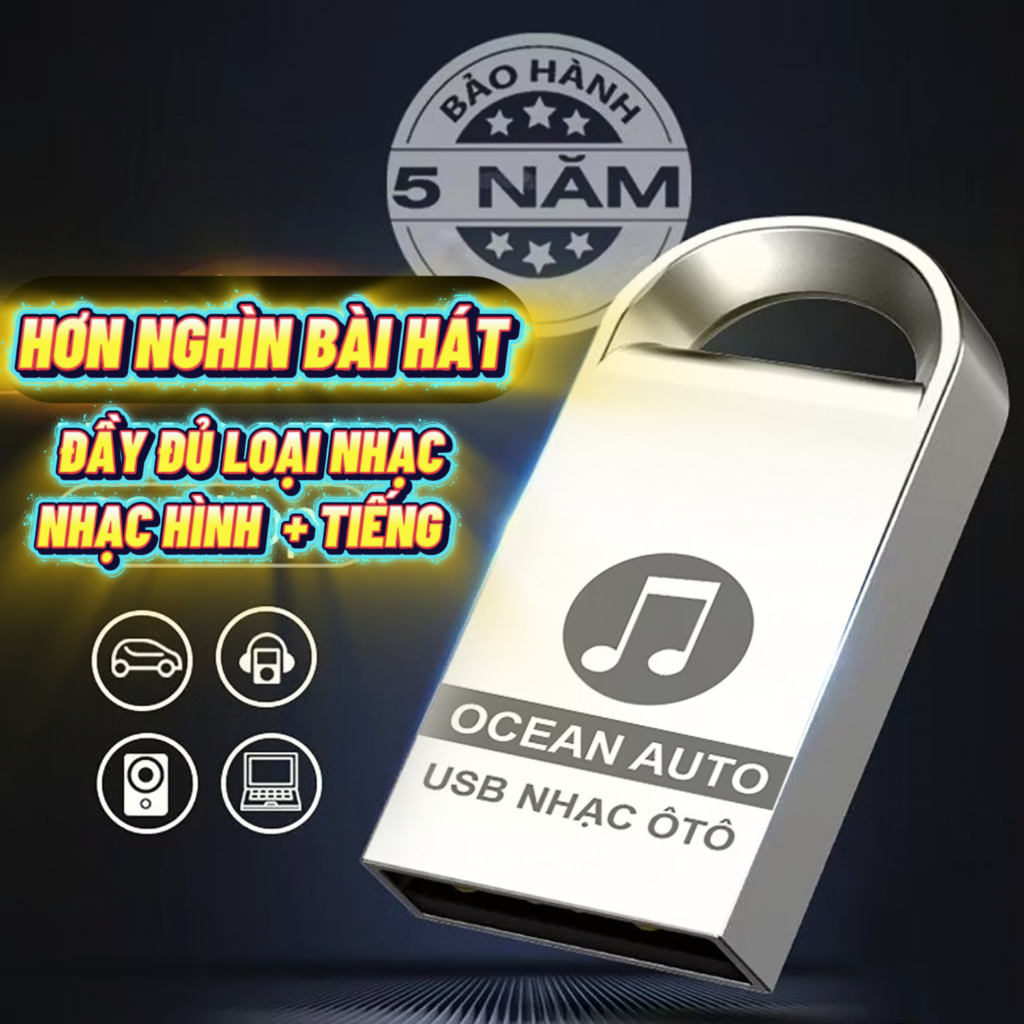 Usb nhạc ô tô có sẵn bài hát nhạc hình và nhạc tiếng, đầy đủ các thể loại nhạc trẻ, bolero, remix