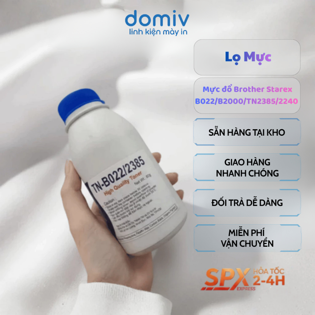 Mực Đổ Brother B022 B2000 TN2385 Starex Siêu Đậm 1 Chai Cho HL2321D 2701DW 2130 2240D