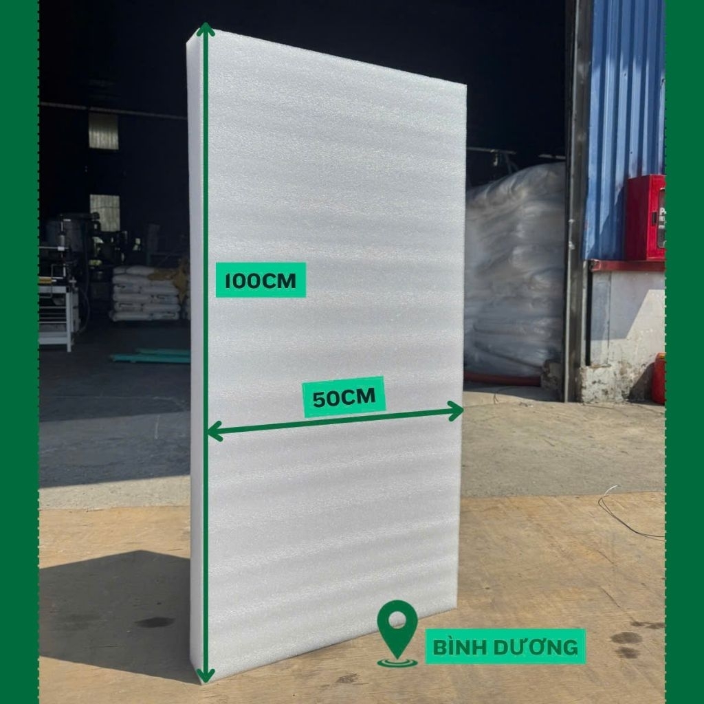 Tấm Xốp PE Foam Dày 5cm/7cm/9cm (Khổ 1m x 50cm) - Xốp Cốt Cắm Hoa, Cắt Tỉa Rồng Phượng, Decor Tráp C