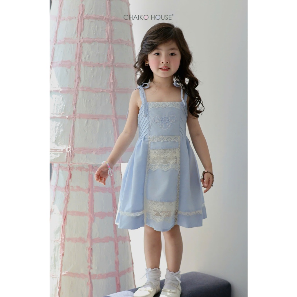 Đầm Hai Dây Kate Cho Bé Gái Chaiko House D002