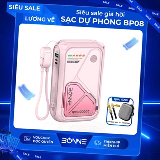 [HÀNG ĐẶT TRƯỚC] Sạc Dự Phòng BP08, Củ Sạc Nhanh BONNE BP08 By BONNE TECH10.000 mAh 20.000 mAh Hỗ Trợ Sạc Không Dây