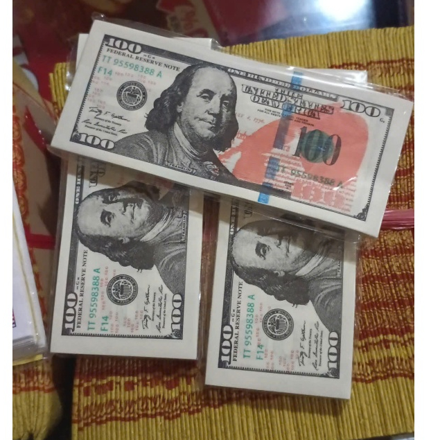 GIẤY TIỀN VÀNG MÃ/TIỀN ĐÔ LA LOẠI ĐẸP 5 TỆP 10 TỆP