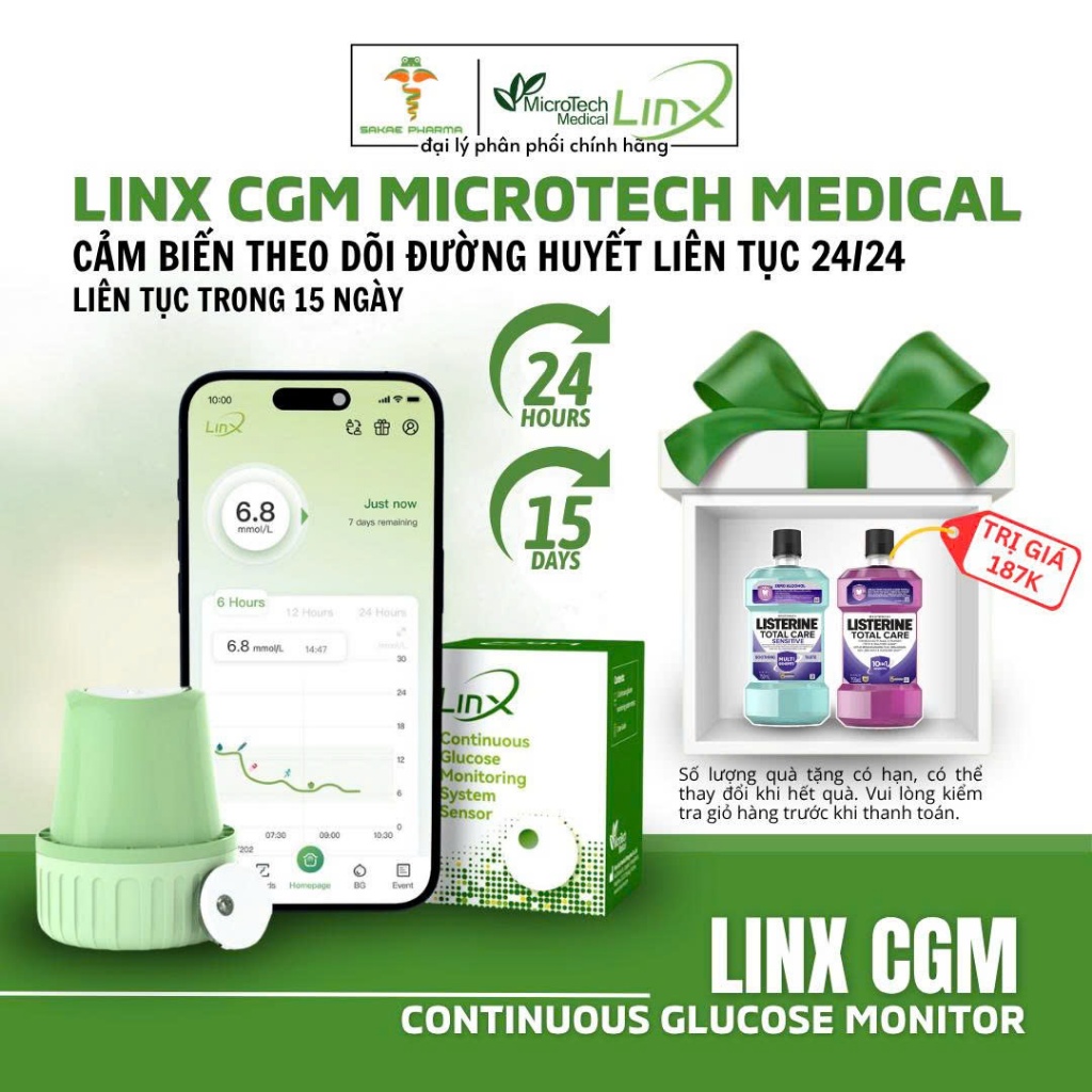 Máy Đo Đường Huyết Liên Tục LinX CGM MicroTech Medical - Giải Pháp Tối Ưu Cho Người Tiểu Đường
