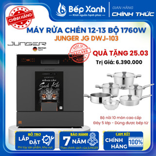 [TẶNG NỒI 6.390.000Đ] Máy rửa bát độc lập Junger Leopard DWJ-103, DWJ-100 - 13 bộ - Tiệt trùng UV