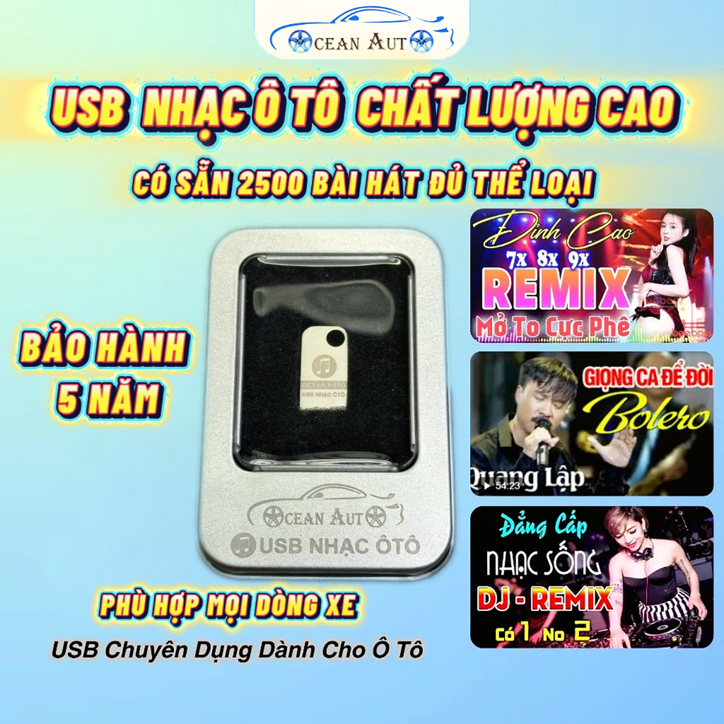 Nhạc ô tô có sẵn bài hát, dùng cho loa đài, ô tô,thể loại nhạc bolero, nhạc trẻ, Remix, AI