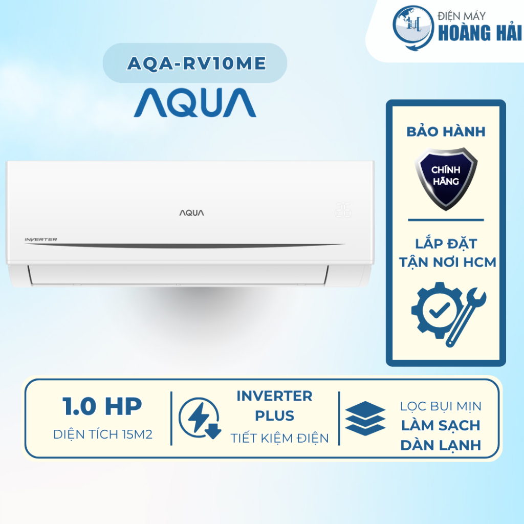 AQA-RV10ME  Điều Hòa Aqua Inverter AQA-RV10ME (1 HP) | AQA-RV13ME (1.5 HP) Hàng Mới