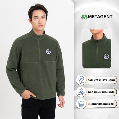 Áo lông cổ kéo khóa nam Metagent MS 58E4053
