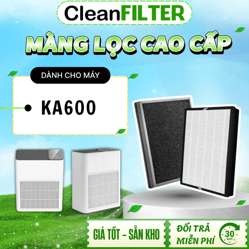 Màng lọc UVGreen KA600, màng lọc kết hợp HEPA và Than hoạt tính, Lọc bụi mịn, khử mùi,...