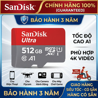 Thẻ nhớ SanDisk Ultra microSDXC 32GB/ 64GB / 128GB / 256GB / 512GB Ultra A1 C10 U1 UHS-I 150MB/s Bảo hành 10 năm
